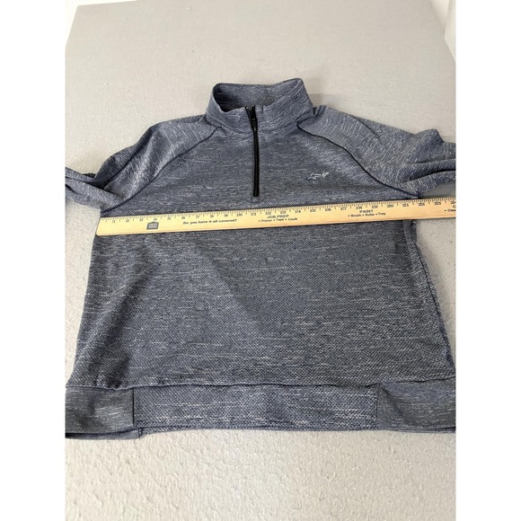 Greg Norman Sweatshirt Men's Unknown Size Blue Quarter Zip Fleece Pullover - Picture 4 of 6